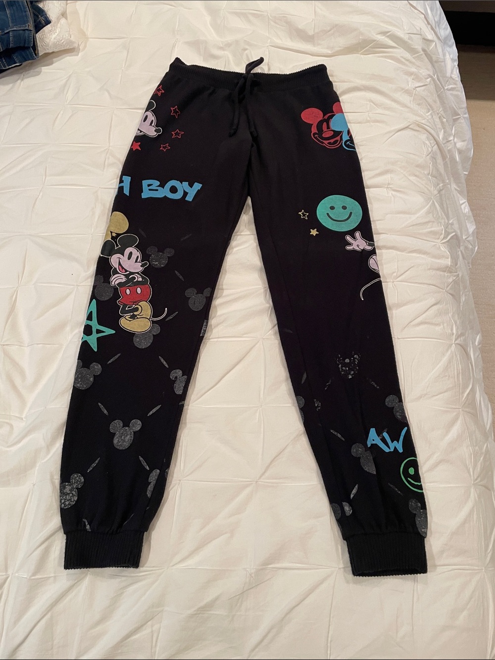 Disney Graphic Jogger Pants with Multicolor Characters by chaser
